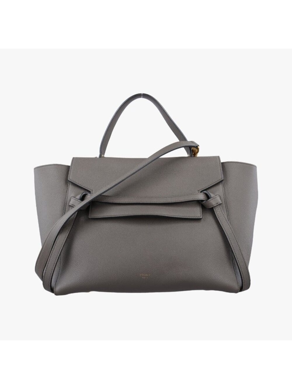 Celine Belt Mini Gray Leather
